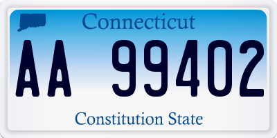 CT license plate AA99402