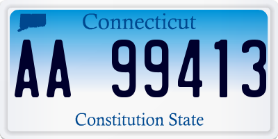 CT license plate AA99413