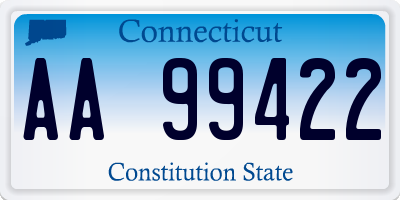 CT license plate AA99422