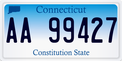 CT license plate AA99427