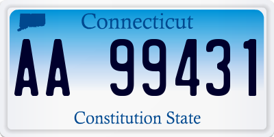CT license plate AA99431