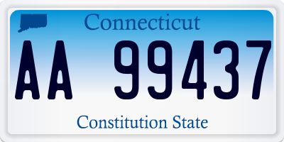 CT license plate AA99437