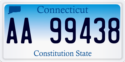 CT license plate AA99438