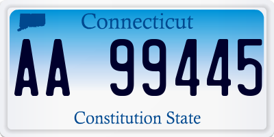CT license plate AA99445
