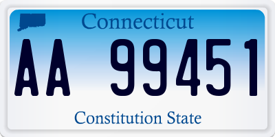 CT license plate AA99451