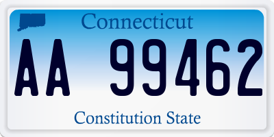 CT license plate AA99462