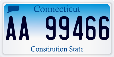 CT license plate AA99466