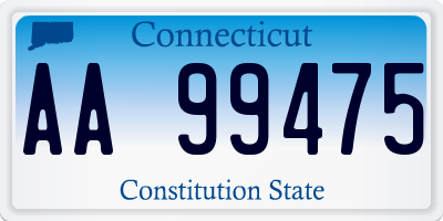 CT license plate AA99475