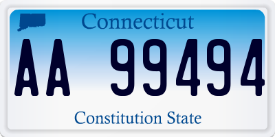 CT license plate AA99494