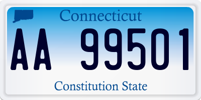 CT license plate AA99501