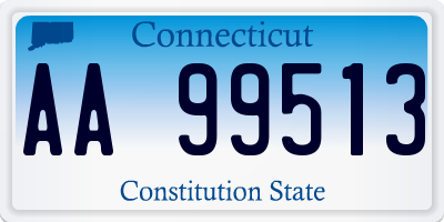 CT license plate AA99513