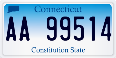 CT license plate AA99514