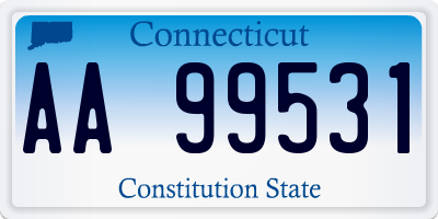 CT license plate AA99531