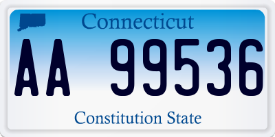 CT license plate AA99536