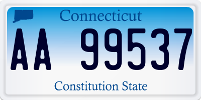 CT license plate AA99537