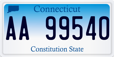 CT license plate AA99540