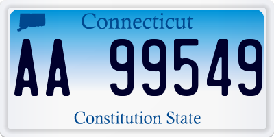 CT license plate AA99549