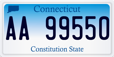 CT license plate AA99550