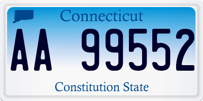 CT license plate AA99552