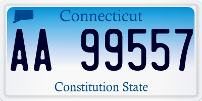CT license plate AA99557
