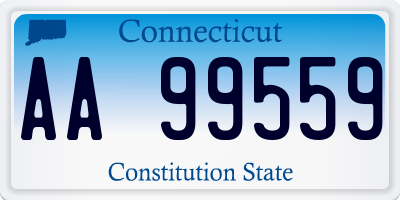 CT license plate AA99559