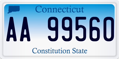 CT license plate AA99560