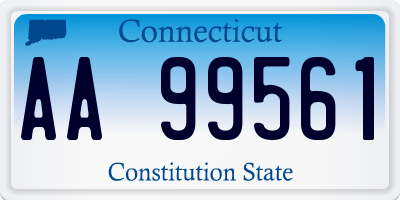 CT license plate AA99561