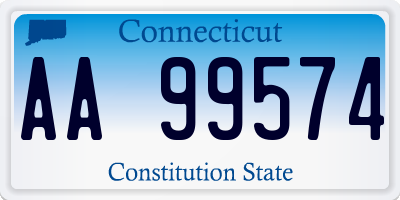 CT license plate AA99574