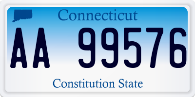 CT license plate AA99576