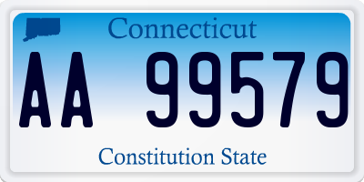 CT license plate AA99579