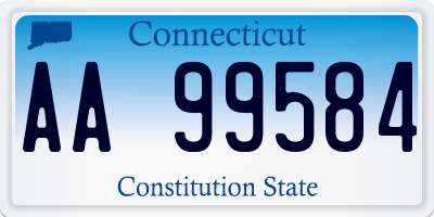 CT license plate AA99584