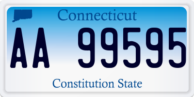 CT license plate AA99595