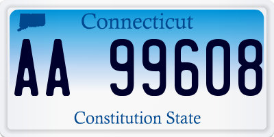 CT license plate AA99608