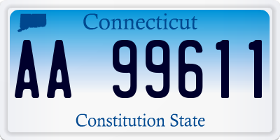 CT license plate AA99611