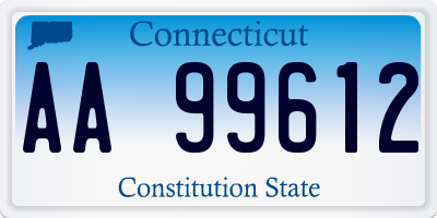 CT license plate AA99612