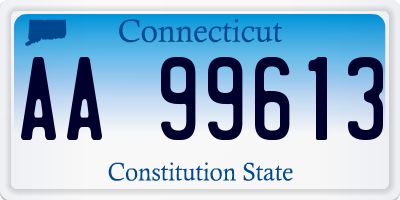 CT license plate AA99613