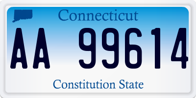 CT license plate AA99614