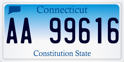 CT license plate AA99616