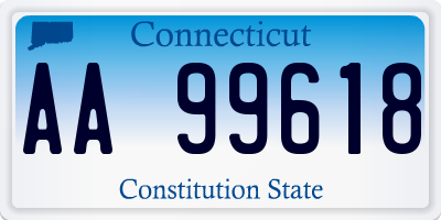 CT license plate AA99618