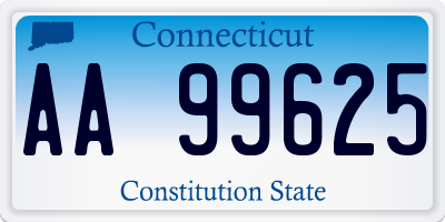 CT license plate AA99625