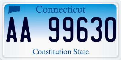 CT license plate AA99630