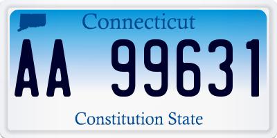 CT license plate AA99631