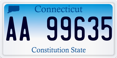 CT license plate AA99635