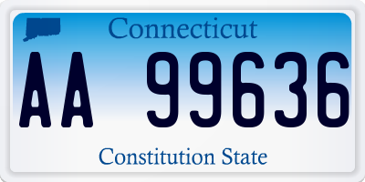 CT license plate AA99636