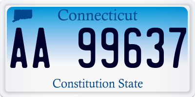 CT license plate AA99637