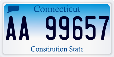 CT license plate AA99657