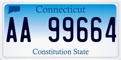 CT license plate AA99664