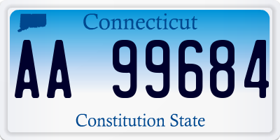 CT license plate AA99684