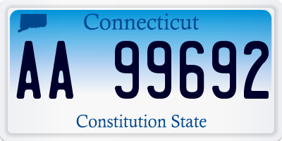 CT license plate AA99692