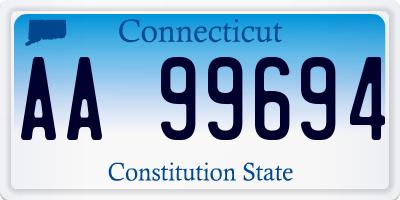 CT license plate AA99694